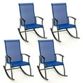 thumbnail image 1 of Costway 4 PCS Outdoor Rocking Chairs with Breathable Backrest Smooth Safe Rocking Design, 1 of 8