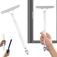 thumbnail image 2 of Window Cleaning Scraper, 3 in 1 Window Cleaner, Squeegee and Scrubber with Spray for Window, Wall, Car Windshield, Bathroom, Kitchen, All-Purpose Window Cleaner Tool, 23x8.46", 2 of 9
