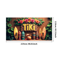 thumbnail image 3 of LUUFILx Tiki Banner Tropical Luau Decor Hawaiian Party Background Vibrant Backdrop Summer Vibes Event Celebration Garden Decor Festive Props Vibrant Printed, 3 of 8
