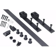 36 in. x 84 in. Z-Bar unfinished Wood Sliding Barn Door with Sliding Door Hardware Kit