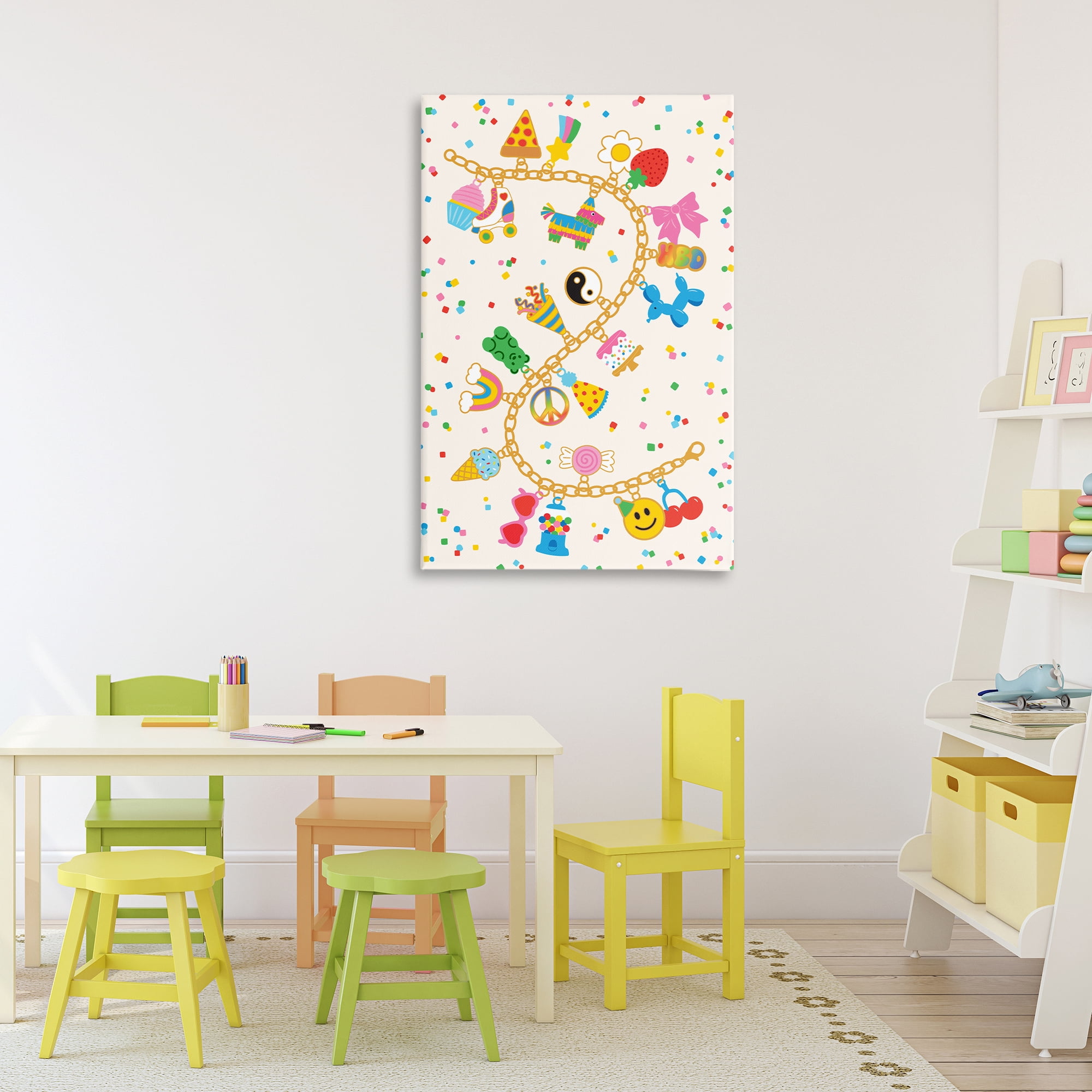 Stupell Industries Playful Party Charm Bracelet Canvas Wall Art, design by Nadia Hassan
