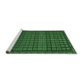 thumbnail image 2 of Ahgly Company Machine Washable Indoor Square Abstract Emerald Green Contemporary Area Rugs, 4' Square, 2 of 4