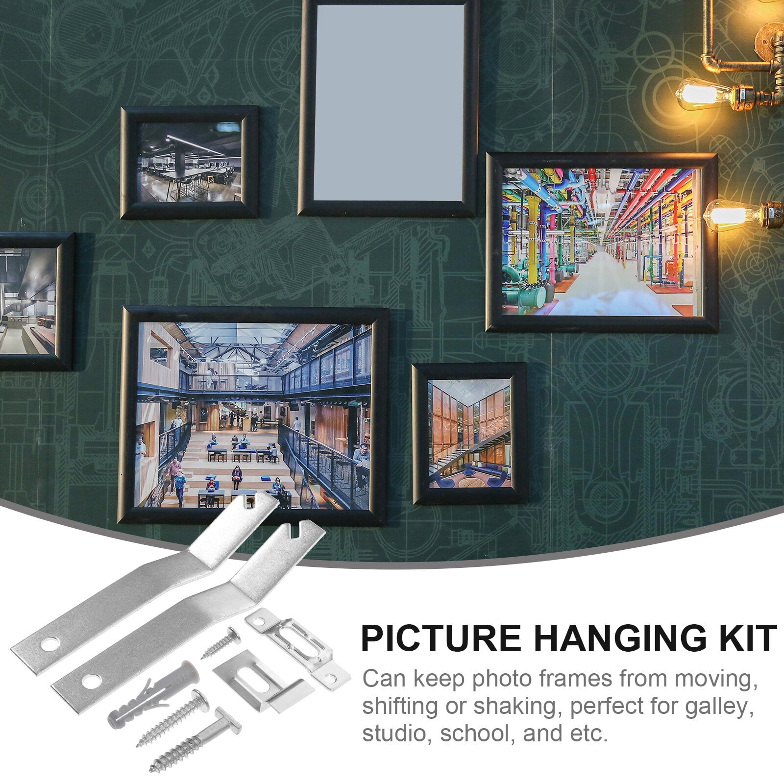 8 Sets Picture Hanging Kit with Picture Frame Hardware Accessories for Wall Art, Photo Frames, and Home Decor