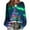 Multicolor#ugly sweater, variant on yardsong Xmas Trees Graphic Long Sleeve Pullover for Women - Boat Neck Imitation Ugly Christmas Sweater Holiday Tops Multicolor,XXL