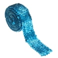 thumbnail image 3 of 3.5 Yards 2 Inch Elastic Sequins Trim 5 Row Flat Sequin Strip Paillette Sequins Fabric Ribbon for Crafts DIY Sequin Fringe Sewing Lake Blue, 3 of 5