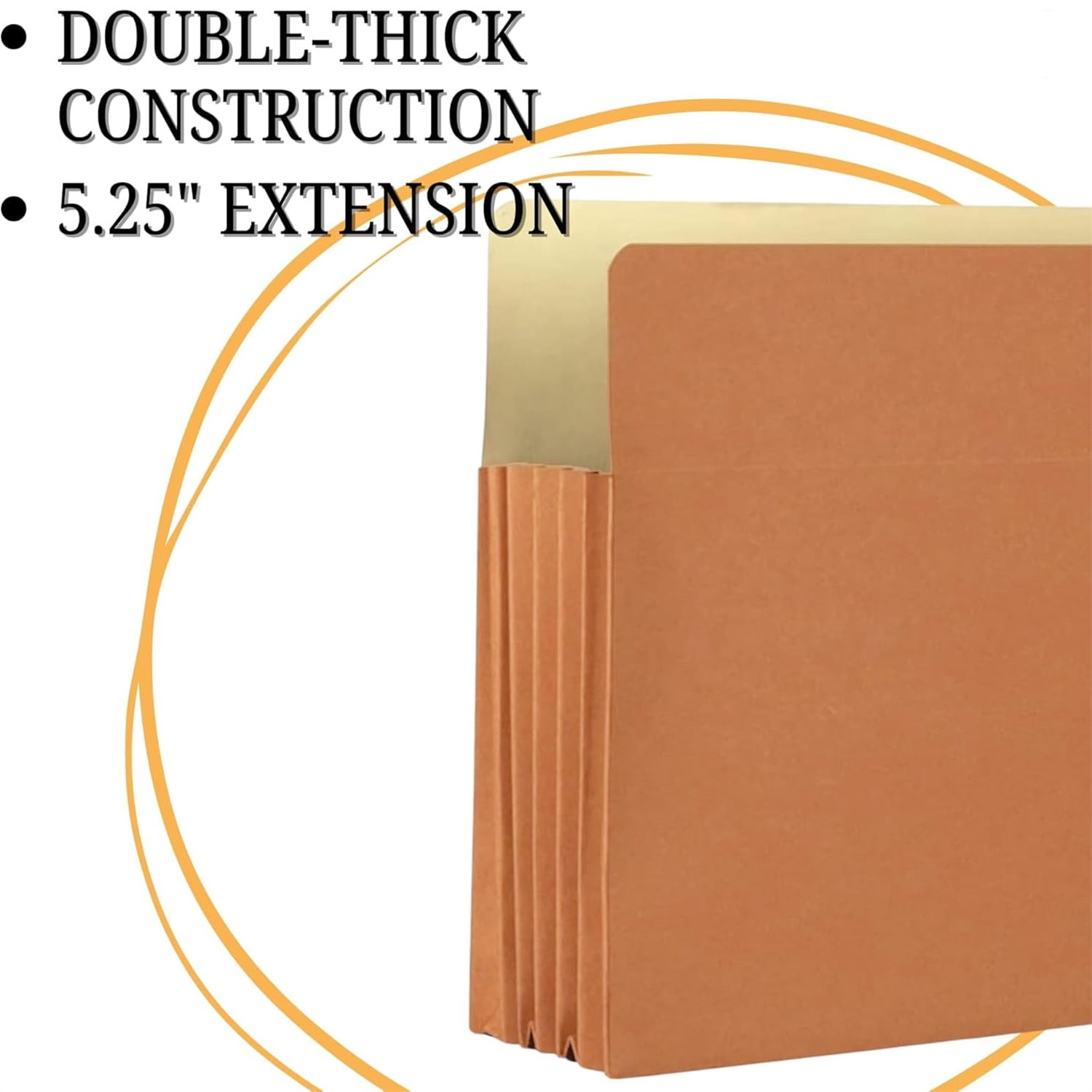 The File King Expanding Accordion File Folder - Legal Size | Box of 10 Redropes | 5.25” Expansion | Store and Organize Papers | Keep Rrds in One Place | Save Time Searching