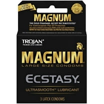 Magnum Large Size Ecstasy Ultrasmooth Lubricant Condoms 3 Ct Peg