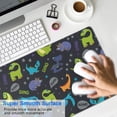 thumbnail image 4 of Long Mouse Pads for Desk,DarkBlue Dinosaurs Words Pattern Desk Mats on Top Of Desks, Desk Mouse Pad Extra Large with 3mm Non-Slip Base and Stitched Edge for Gaming,Office,Work,Home 31.5"x15.7", 4 of 6
