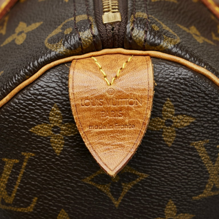Hand Painted Vintage Louis Vuitton Leather Monogram Mini Speedy bag.