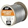 thumbnail image 3 of 7 x 19 Galvanized Steel Aircraft Cable Wire - 3/8" - 250' Reel - 14,400 lb Break Strength Rope for Pulley System or Winch Loop - Marine Wire, Cable/Deck Railing, Fencing, Zipline - Xpose Safety, 3 of 4