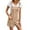 Beige, variant on Clearance! Lisingtool Two Piece Sets for Women Women's Solid Color Double Pocket Cotton and Linen Suspender Jumpsuit Promotion Sale