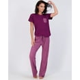 thumbnail image 2 of Real Essentials 2 Pack: Women’s Pajama Set Super-Soft Short & Long Sleeve Top With Pants (Available In Plus Size, 2 of 6