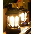 thumbnail image 3 of Linterna de camping, luz de campamento de metal retro recargable, lámpara vintage colgante con pilas, bombilla portátil para tienda de campaña al aire libre, iluminación de emergencia para f, 3 of 5
