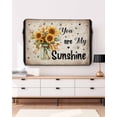 thumbnail image 3 of Outdoor TV Cover 30 to 32 Inch Weatherproof, Vintage Sunflower Waterproof TV Screen Protector for Outside Decor with Zipper and Pocket 30"L x 19"H&nbsp; , You Are My Sunshine Love Quotes, 3 of 7