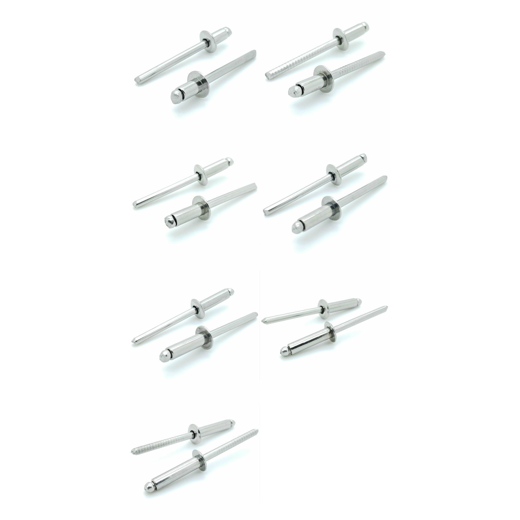 Qty Assorted Pack Stainless Steel Blind Rivets Diameter