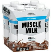 (3 Pack) Muscle Milk 100 Calorie Non-Dairy Protein Shake, Chocolate, 20g Protein, Ready to Drink, 11 fl. oz., 4 ct