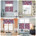 thumbnail image 3 of Kitchen Window Curtains Valance and Tier Set, Independence Day USA Flag Rod Pocket Tier Curtains and Valance 3 Piece Set, Abstract Geometric July 4th Window Treatment for Bedroom Living Room, 3 of 9