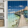 thumbnail image 6 of PRATYUS Ocean View Modern Waterproof Shower Curtain with Hooks, Chic Country Cottage & Farmhouse Bathroom Decor, 100% Polyester Fiber, Washable, Various Sizes Available 36x72, 6 of 7