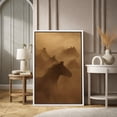 thumbnail image 2 of Framed Canvas Print Horse Running Wall Art Vintage Farmhouse Decorative for Living Room Bedroom - 16"x24" WHITE, 2 of 8