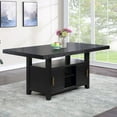 thumbnail image 6 of Yves Rubbed Charcoal Wood Counter Height Dining Table with Storage, 6 of 11