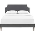 thumbnail image 4 of Modway Corene Full Fabric Platform Bed with Squared Tapered Legs in Gray, 4 of 6