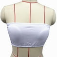 thumbnail image 5 of FUNUONY Tube Tops for Women with Built In Bra Strapless Bras for Women Plus Women Double Bandeau Strapless Bra Stretchy Padded Removable Top Size White M, 5 of 9