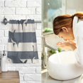 thumbnail image 7 of Yayeee 2 Pack Hand Towels for Bathroom 100% Cotton 16" x 28" Soft Absorbent Kitchen Towel, Dark Sharks, 7 of 7