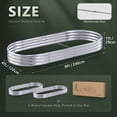 thumbnail image 6 of KINIMOX 2PCs Raised Garden Beds, 8x4x1ft Galvanized Metal Oval Planter Box for Vegetables, Flowers, Herbs, 6 of 8