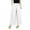 White, variant on Women Wide Leg Pants Casual Solid color ElasticWaist Pants With Pockets Loose Pants Trousers