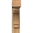 thumbnail image 2 of Ekena Millwork 8"W x 32"D x 32"H Merced Block Rough Sawn Bracket w/ Offset Brace, Western Red Cedar, 2 of 25
