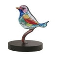 thumbnail image 2 of SATRINO Colorful Cute Bird Decoration, Wooden Portable Flower Bird Pendants Desktop Birds Statue Ornament Window Door Bird Group Decor Stable Bird Stand Decoration Elegant Art Garden Bird Decor, 2 of 8