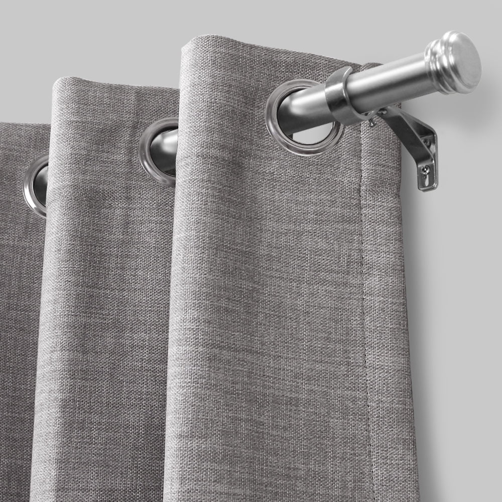 Lumi 1" Drapery Single Curtain Rod Set with End Cap finials