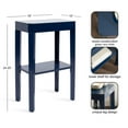 thumbnail image 5 of Kate and Laurel Talcott Modern Rectangle Wooden Side Table, 16 x 10 x 25, Navy Blue, Transitional Decorative Two-Tier End Table for Use as a Bedroom Nightstand or Living Room Accent, 5 of 8