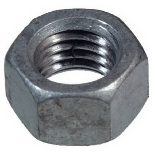 Tuerca hexagonal Hillman de 1/4 pulgadas Acero dicromato de zinc USS, paquete de 100