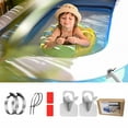 thumbnail image 6 of Swimming Pool Pipe Holders 2-Pack, ABS, Fits 0.98-1.5in Hoses, with Stainless Clamps Tapes, Blue/White, Easy Install, 6 of 7