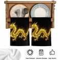 thumbnail image 5 of Dragon Flames Kitchen Towels Set of 3, Yellow Dragons Abstract Modern Art Absorbent Dish Towels for Kitchen, Microfiber Hand Towel, Quick Drying Tea Towel for Cleaning Decorative Dishcloths, 5 of 7