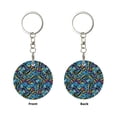 thumbnail image 2 of Naloa Love Music Print Round Keychain Keychain Key Ring, Key Tag, Key Chain Bulk for Gift Accessories (Round), 2 of 7