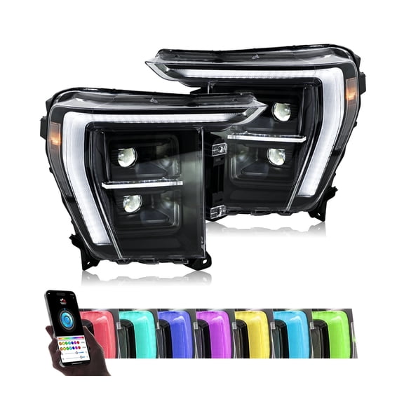 Headlamps  / Headlights for Ford F150 2021  2022  2023（For OEM LED gas version）