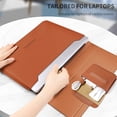 thumbnail image 2 of Housse de Protection pour Ordinateur Portable 13-13,5 Pouces avec Fonction Support en Cuir PU Doux (Rose Doré), 2 of 6