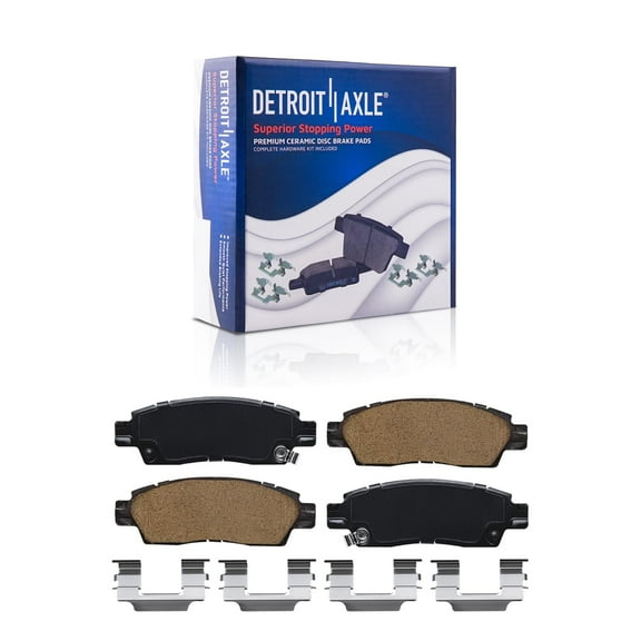 Detroit Axle - Rear 2pc Brake Pads for Chevrolet Trailblazer EXT SSR Traverse Buick Enclave GMC Acadia Envoy XL XUV Rainier, 2 Ceramic Brake Pads w/Hardware Replacement
