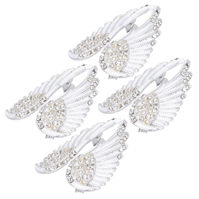 Broche de Alas de Ángel, 4 Plas de Cristal de Diamante Con Patrón de Alas de