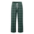 thumbnail image 5 of BOOMNY Mens Pajama Pants Wide Leg Pajamas Pants for Men Plaid Soft Pj Bottoms Pant With Pockets Cozy Homewear Loungewear, 5 of 6