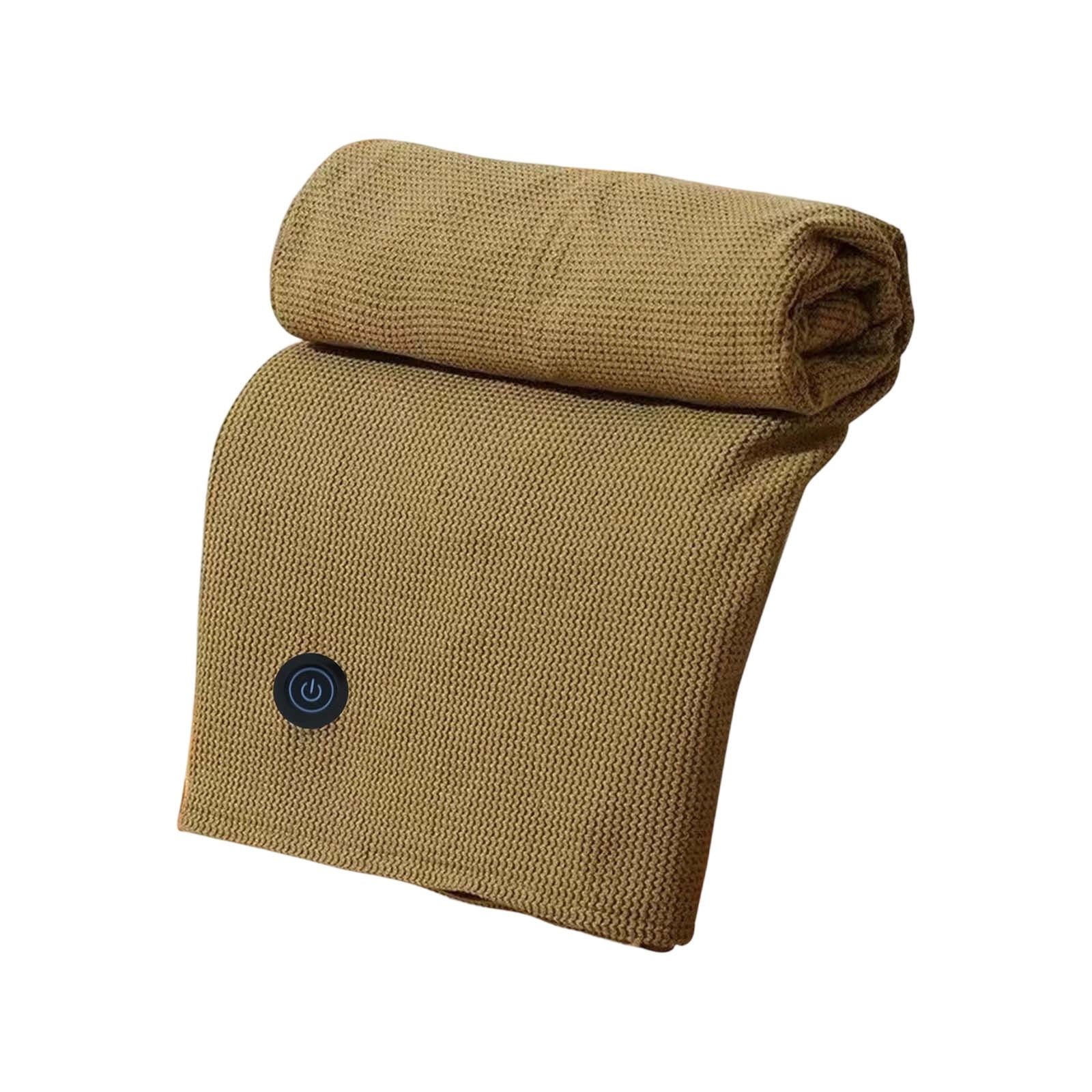 AYktou USB Heated Throw Blanket, 59×32 Inch Portable Heated Blankets with Zipper Wearable Shawl Office Nap Blanket Sofa Blanket Washable Throw for Travel Camping Winter Gifts, Green