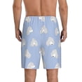 thumbnail image 3 of Kdxio Cute Poodle Dog Print Mens Sleep Shorts Bottoms Soft Comfy Pajama Wear Pants with Drawstring Pockets, 3 of 7