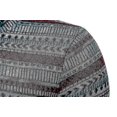 thumbnail image 4 of Jersey con media cremallera y cuello alto para hombre, Top de punto floral de estilo famoso a la moda, 4 of 5