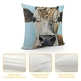 thumbnail image 4 of Orinice Cow Graphic Decorative Pillow Cover for Home Couch Living Room Bed Sofa Square Pillow Case 1PC 22x22in, 4 of 5