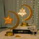 thumbnail image 3 of 1pc Lámpara de Arte en Hierro con Cuerda de Cáñamo y Estrella y Luna LED Adecuada para Fiestas Festivas, Luz de Mesa para Dormitorio Hogareño Modelando Ambiente,, 3 of 10
