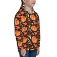 thumbnail image 3 of Kdxio Autumn Pumpkin Pattern Boys Athletic Unisex Boys Girls Hoodie with Pocket Sweatshirts-Large, 3 of 6