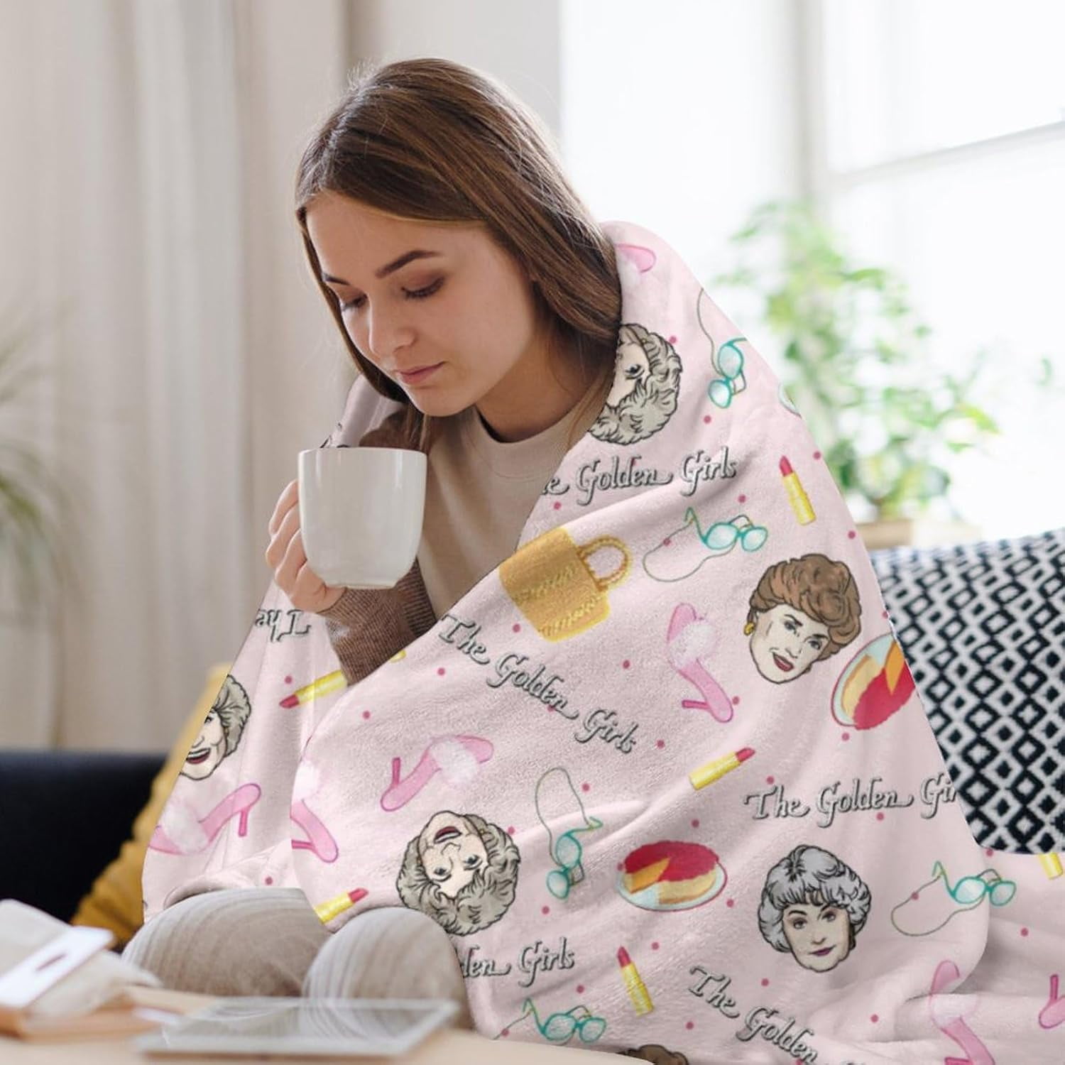 Goldengirls Blanket for Women Gifts Cozy Throw Blankets Lightweight Golden Girls Merchandise for Couch Bed Sofa Car Home Decor