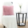 thumbnail image 3 of PiccoCasa 2Pcs Decorative Throw Pillow Cover Faux Fur Cushion Cover, Dark Pink, 20"x20", 3 of 6